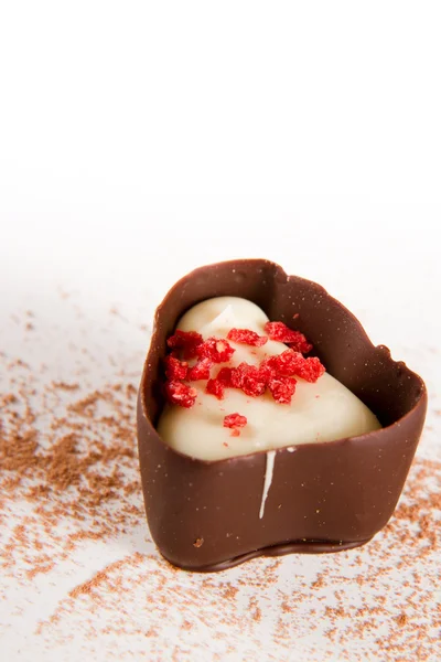 Pure chocolade met cacaopoeder — Stockfoto