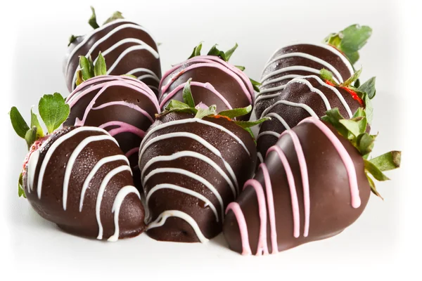 Chocolate covered strawberries — Stock Photo, Image