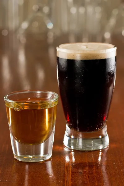Beer and a shot — Stock Photo, Image