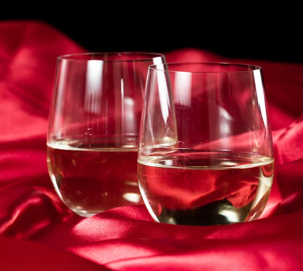 Stemless white wine glasses — Stock Photo, Image