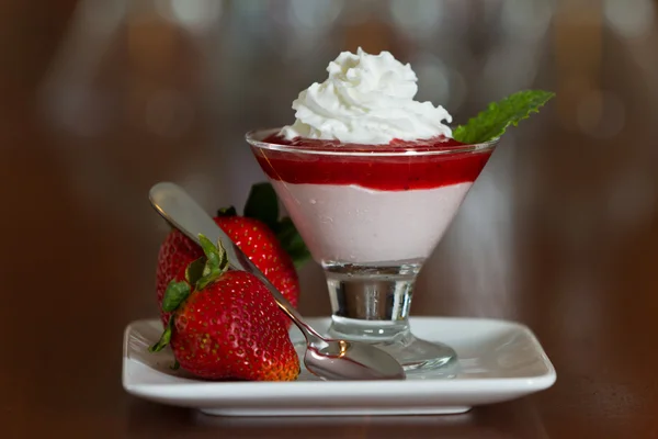 Jordgubbs mousse — Stockfoto