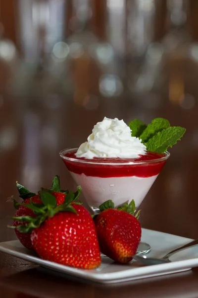 Jordgubbs mousse — Stockfoto