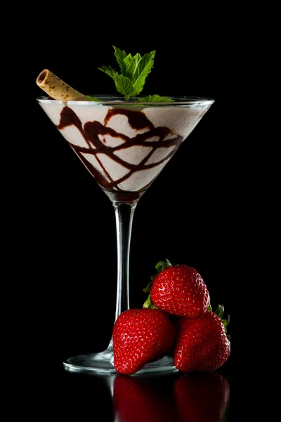 Aardbei chocolade martini — Stockfoto