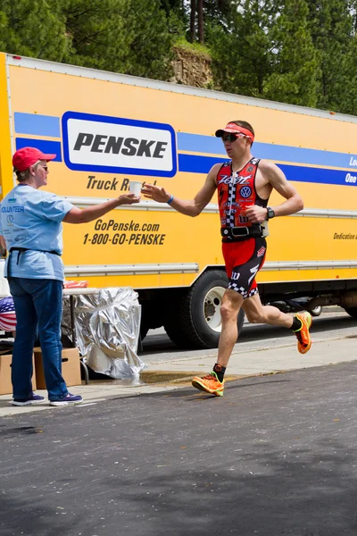 Ben Hoffman, Coeur d 'Alene Ironman corriendo evento — Foto de Stock