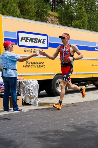 Ben hoffman, coeur d'alene Ironman olay çalışan — Stok fotoğraf