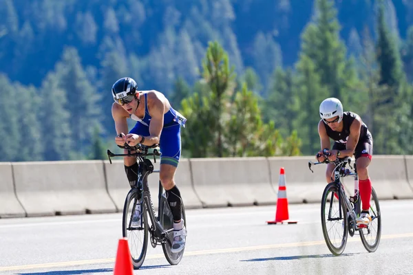 Coeur d' Alene Ironman cycling event — Stock Photo, Image
