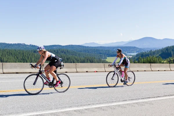 Coeur d' Alene Ironman சைக்கிள் ஓட்டுதல் நிகழ்வு — ஸ்டாக் புகைப்படம்