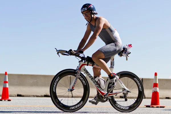 Stefano Galiasso Coeur d'Alene Ironman Bisiklete binme olay — Stok fotoğraf