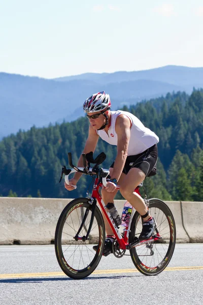 Coeur d' Alene Ironman Cycling เหตุการณ์ — ภาพถ่ายสต็อก