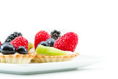 mini taze meyve tart