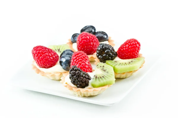 Mini tartas de frutas frescas — Foto de Stock