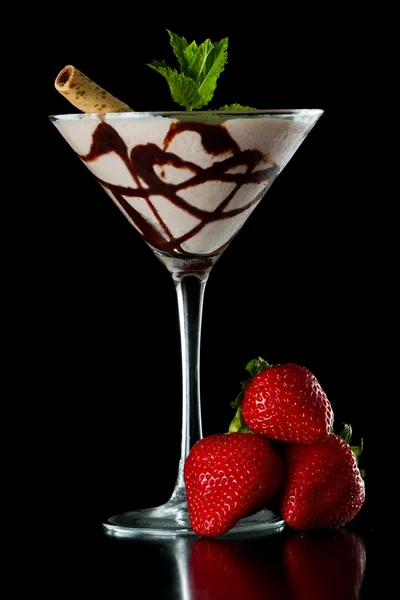Erdbeer-Schokolade-Martini — Stockfoto