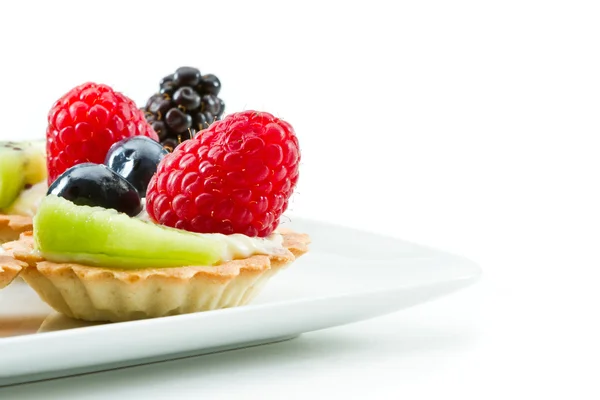 Fresh mini fruit tarts — Stock Photo, Image