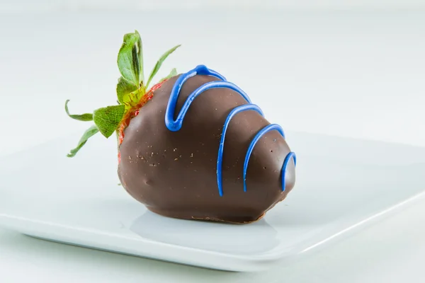 Čokoládové kryté jahoda — Stock fotografie