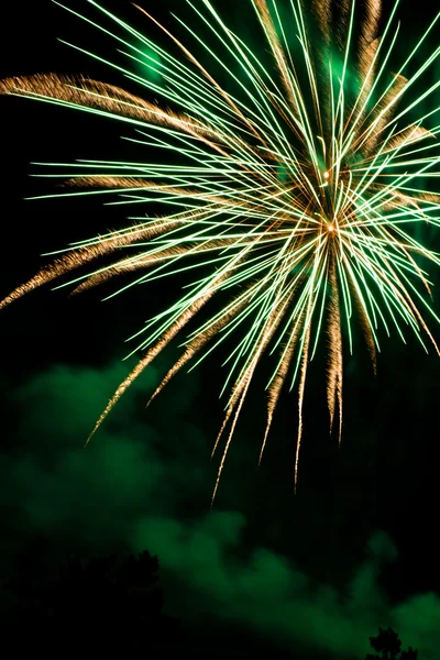 Celebrating with fireworks — Stock Photo, Image