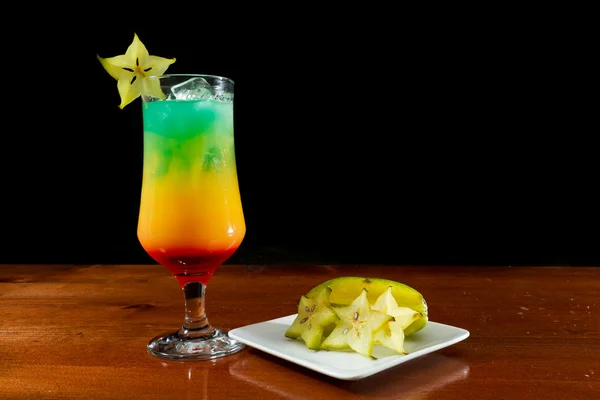 Tropical carambola drink — Stock Photo, Image