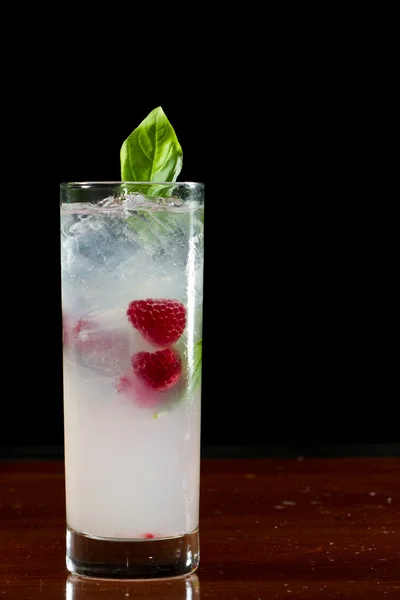 Raspberry and basil cocktail — Stock Photo, Image