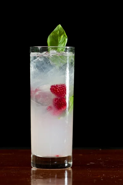 Raspberry and basil cocktail — Stock Photo, Image