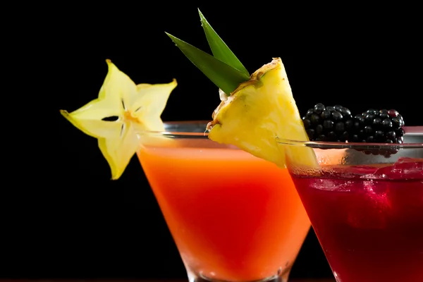 Tropical fruit cocktails — Stock Photo, Image