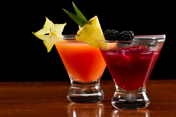 Tropical fruit cocktails — Stock Photo, Image