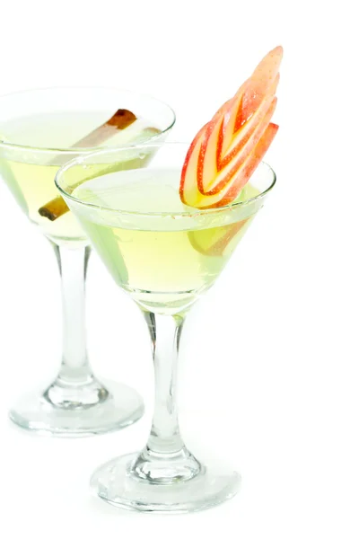 Green apple martinis — Stock Photo, Image