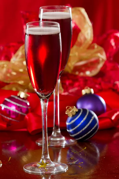 Noel şampanya — Stok fotoğraf