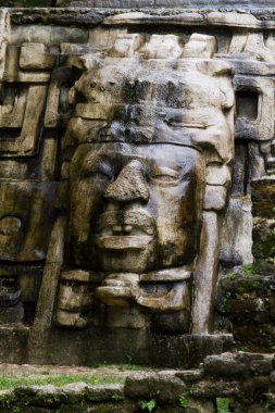 Mask temple, Lamanai Belize clipart