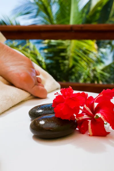 Hot stone massage — Stock Photo, Image