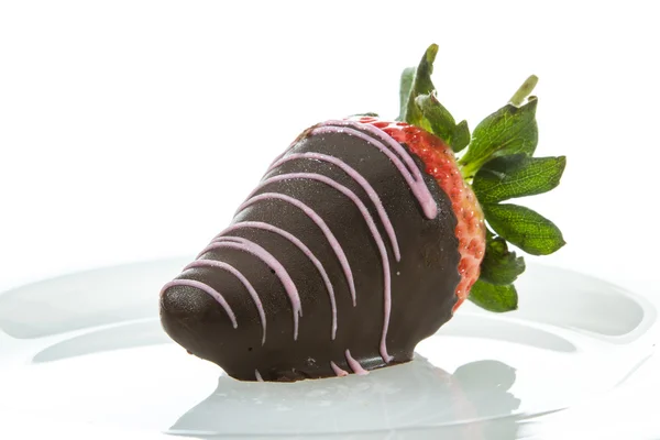 Chocolate covered strawberry — Stock Photo, Image