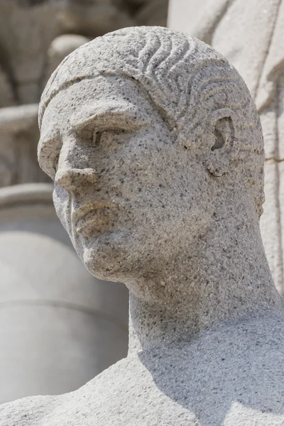 Retrato da estátua masculina — Fotografia de Stock