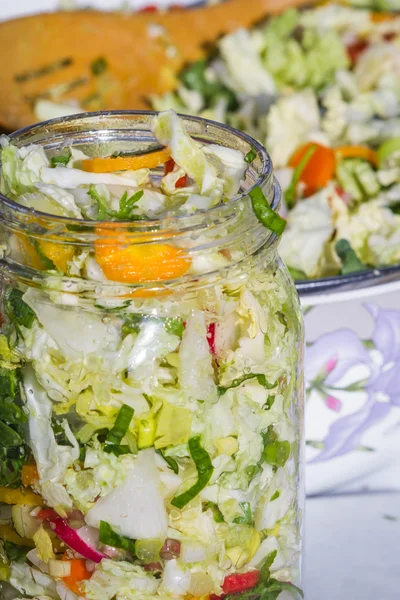 Ortaggi coltivati o fermentati fatti in casa — Foto Stock