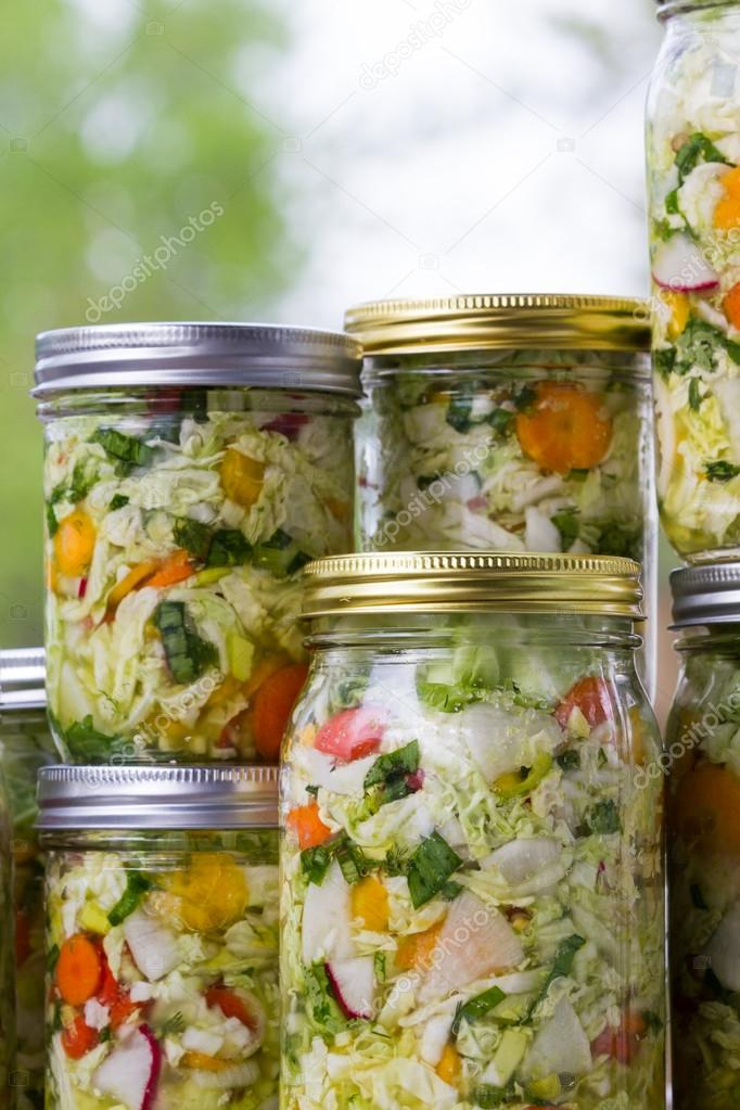 home made cultured or fermented vegetables 