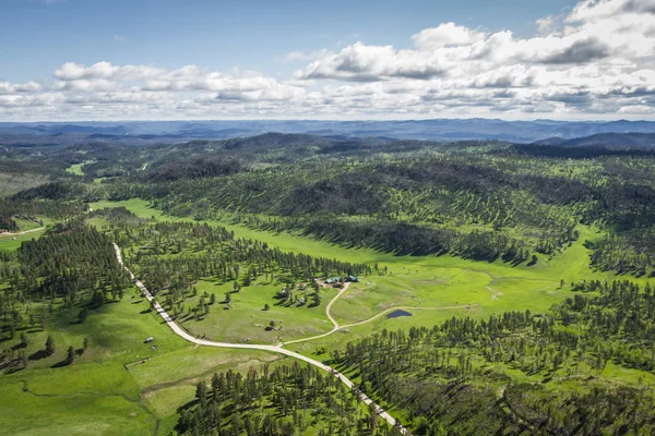 Aerial view of the black hills — Stock Photo, Image