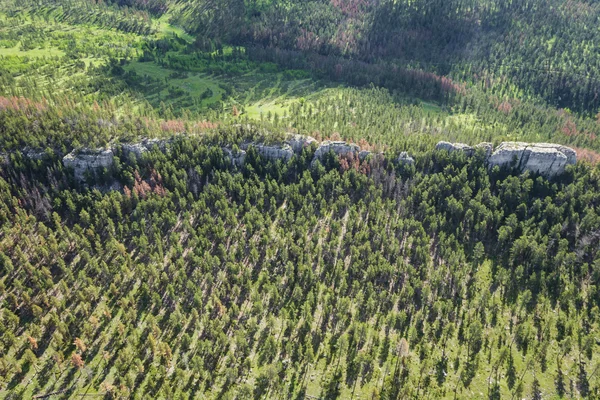 Vista aerea delle colline nere — Foto Stock