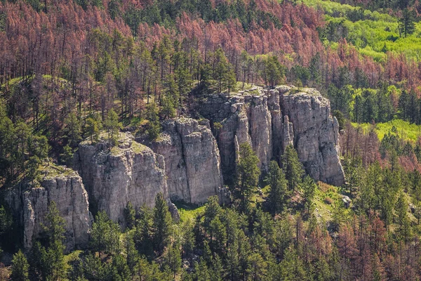 Vue aérienne des collines noires — Photo