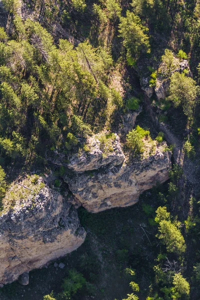 Vista aerea del terreno roccioso nel Dakota del Sud — Foto Stock