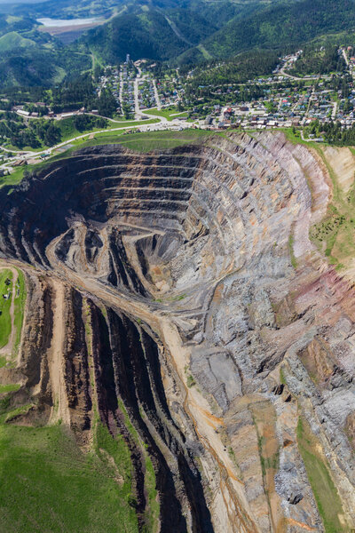 Aerial view of Lead South Dakota 