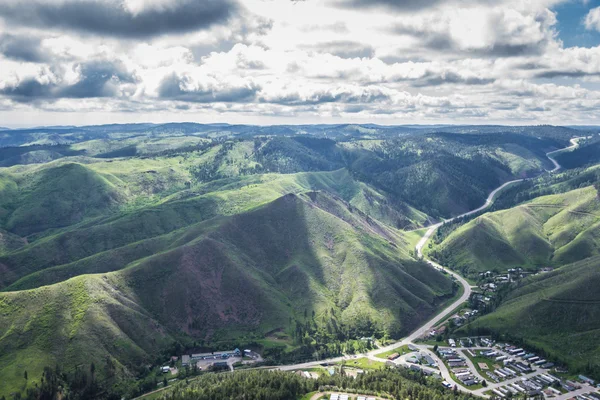 Vue aérienne des collines noires — Photo