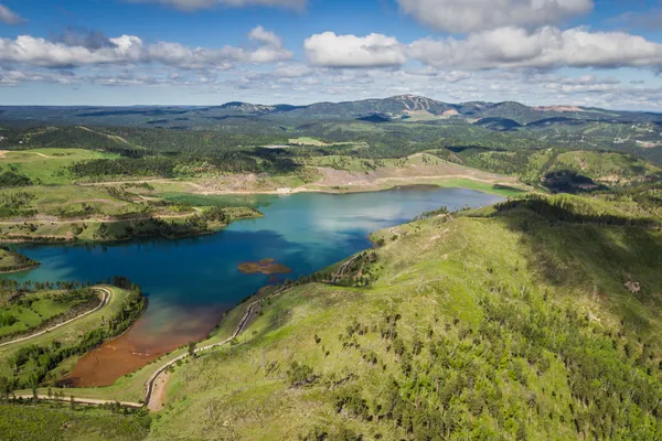 Lago Sheridan, vista aérea — Fotografia de Stock