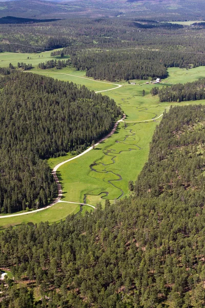 A légi felvétel a black Hills — Stock Fotó