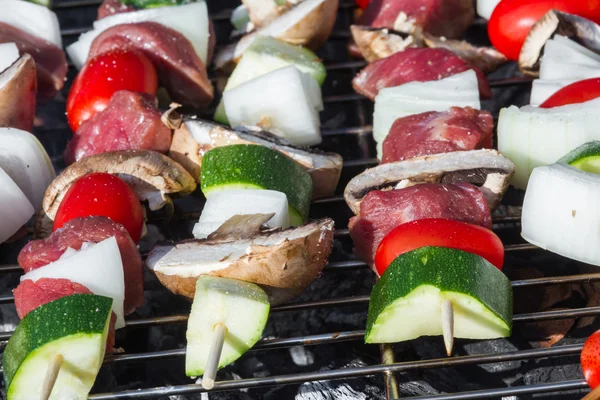 Pinchos de carne y verduras — Foto de Stock