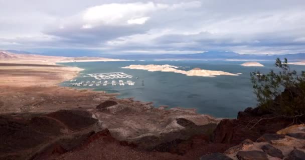 Падінням Штормових Хмар Рухаються Через Озеро Мід Поблизу Лас Вегаса — стокове відео