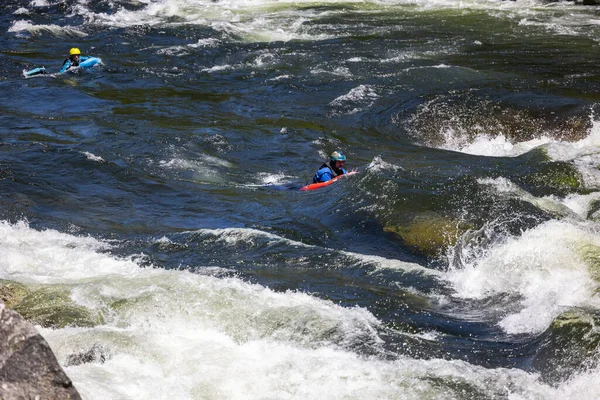 Koskia Idaho Eua Junho 2022 Buscadores Aventura Profissionais Flutuando Rio — Fotografia de Stock