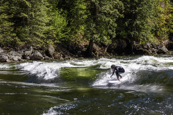 Koskia Idaho États Unis Juin 2022 Surfeur Profitant Pipeline Dans — Photo