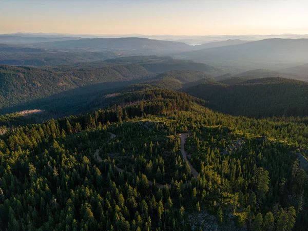 Road Mountain Top Southern Oregon Cascades Amazing Views Valley Lost — Stock Photo, Image