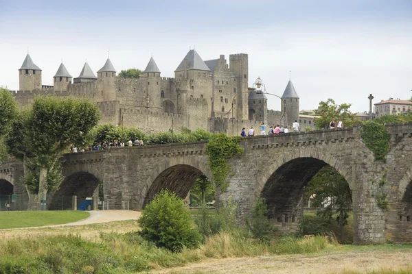 Most w carcassonne — Zdjęcie stockowe