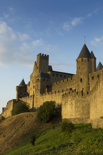 Carcassonne em luz solar dourada — Fotografia de Stock