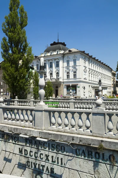Ljubljana üçlü köprü — Stok fotoğraf