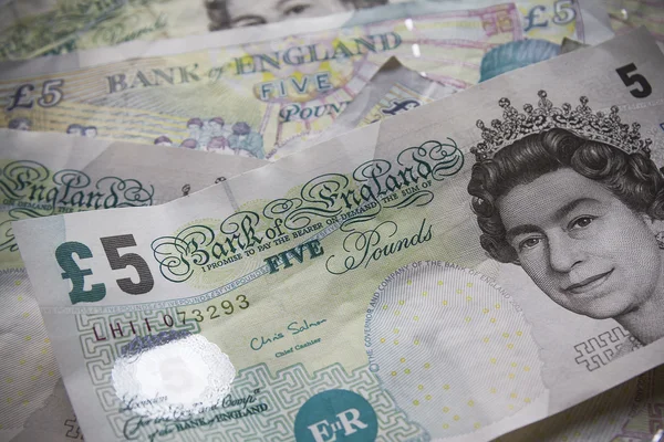 Five pound notes — Stock Photo, Image