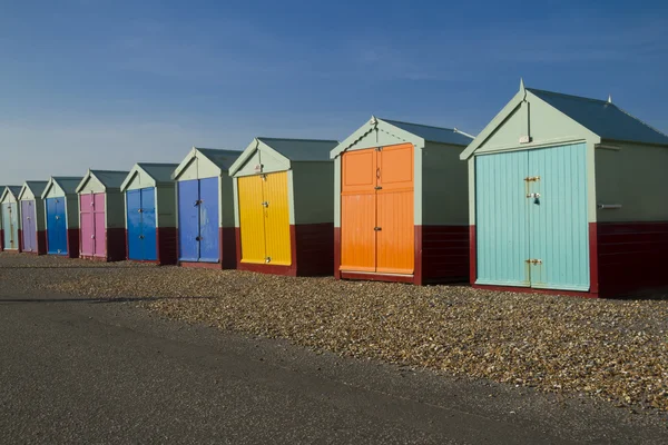 Seaside beach huts — Stock Photo, Image